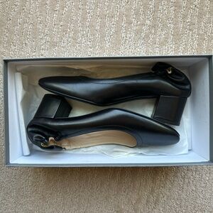 Everlane The Day Heel Black - Size 6 - Leather Made in Italy - 2” Block Heel